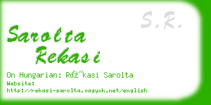 sarolta rekasi business card